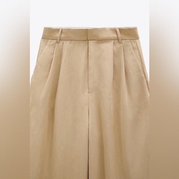 ZARA Pleated Wide Leg Trouser - Picture 3 of 6